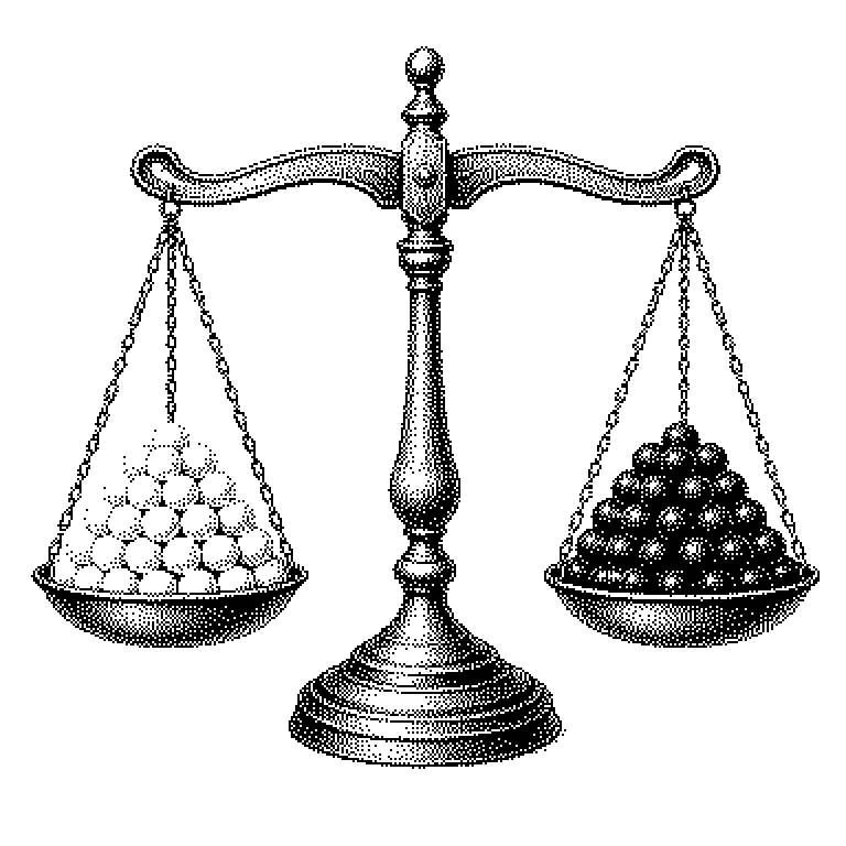 Diagramm mit der Fehlalarmrate auf der x-Achse und der Trefferrate auf der y-Achse: eine gestrichelte Diagonale als Zufallsniveau mit AUROC 0,5 und darüber eine nach links oben gewölbte ROC-Kurve, deren blau eingefärbte Fläche darunter den AUROC-Wert darstellt.