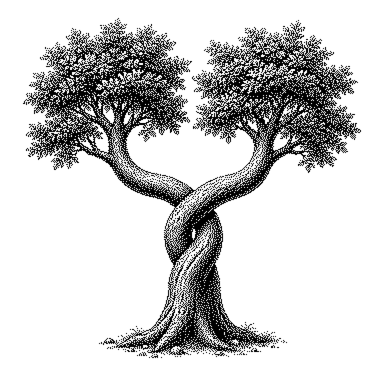 Schema einer Projektgeschichte: eine waagerechte Kette von Commits als Hauptzweig „main“, davon zweigt an einem Punkt ein zweiter Strang „feature“ mit eigenen Commits ab, der weiter rechts durch einen Merge-Commit wieder in main mündet.
