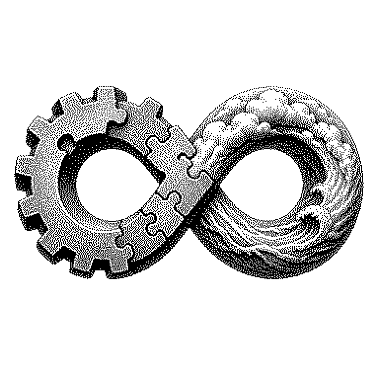 Ablaufskizze einer DevOps-Pipeline: Entwickler speichert Code im Archiv, danach folgen automatisch die Schritte Bauen, Testen und Ausliefern auf den Server; von dort führt ein Pfeil über Überwachung und Rückmeldungen zurück zum Entwickler.