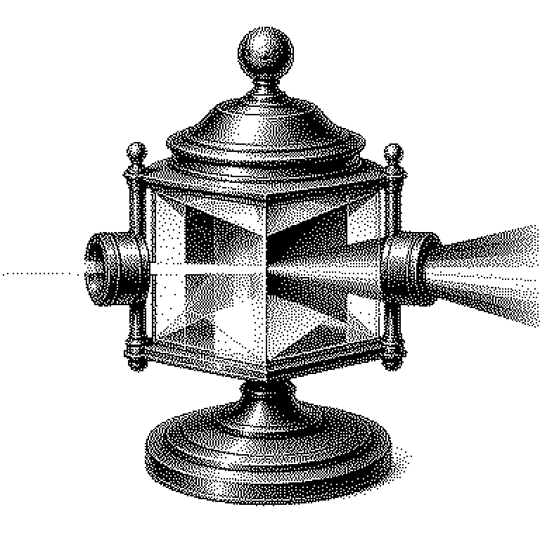 Schema der Farbraumumwandlung: links ein Bildschirm-Farbraum mit den Kanälen Rot, Grün und Blau, rechts ein Druck-Farbraum mit Cyan, Magenta, Gelb und Schwarz. Pfeile führen von beiden Seiten in ein neutrales Zwischensystem in der Mitte, beschriftet mit CIELAB. Darunter zwei sich teilweise überlappende Farbflächen, die zeigen, dass manche Bildschirmfarben außerhalb des Druckbereichs liegen.