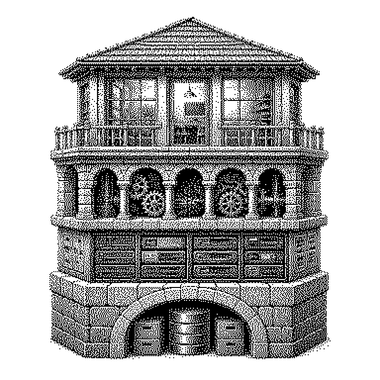 Schichtdiagramm einer Webanwendung: oben das Frontend im Browser, in der Mitte das Backend auf dem Server, unten die Datenbank; Pfeile zeigen den Weg einer Bestellanfrage nach unten und der Bestätigung zurück nach oben, eine Klammer daneben markiert den gesamten Stapel als Full-Stack.