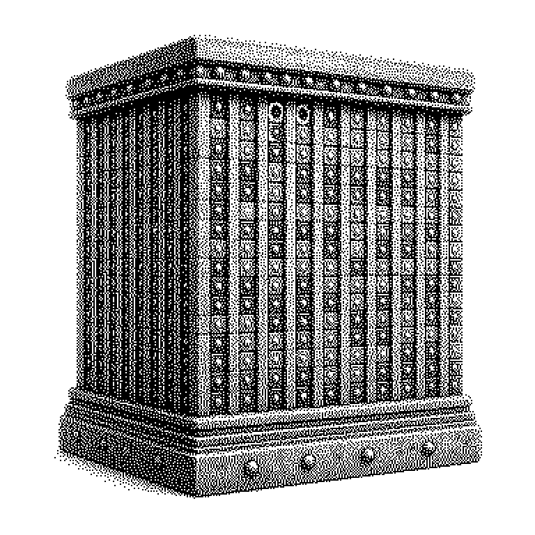 Ablaufskizze in drei Stufen: links ein lesbarer Programmtext in einer Hochsprache, in der Mitte ein Compiler als übersetzendes Bauteil, rechts eine Folge aus Nullen und Einsen, die in den Prozessor führt.