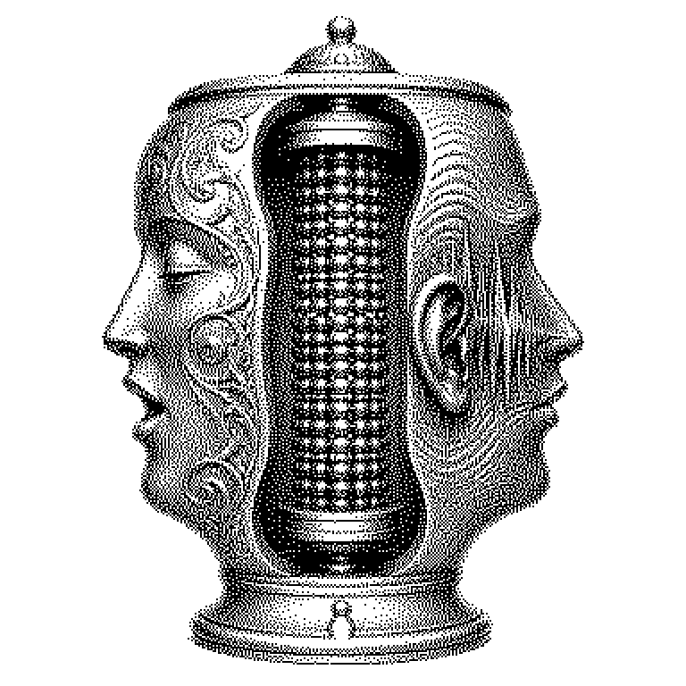 Schema eines Semantic-Acoustic Autoencoders: Links eine Klangkurve, die in den Encoder läuft. In der Mitte zwei getrennte Code-Spuren, eine für Bedeutung, eine für Klang. Rechts der Decoder, der daraus wieder eine Klangkurve erzeugt.