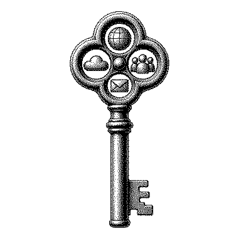 Ablaufschema mit drei Beteiligten: Nutzer, Dienst (Lern-App) und Identitätsanbieter. Pfeile zeigen die Weiterleitung vom Dienst zum Anbieter, die Passworteingabe, die Ausstellung eines signierten Tokens und die Rückleitung zum Dienst, der das Token prüft und Zugang gewährt.