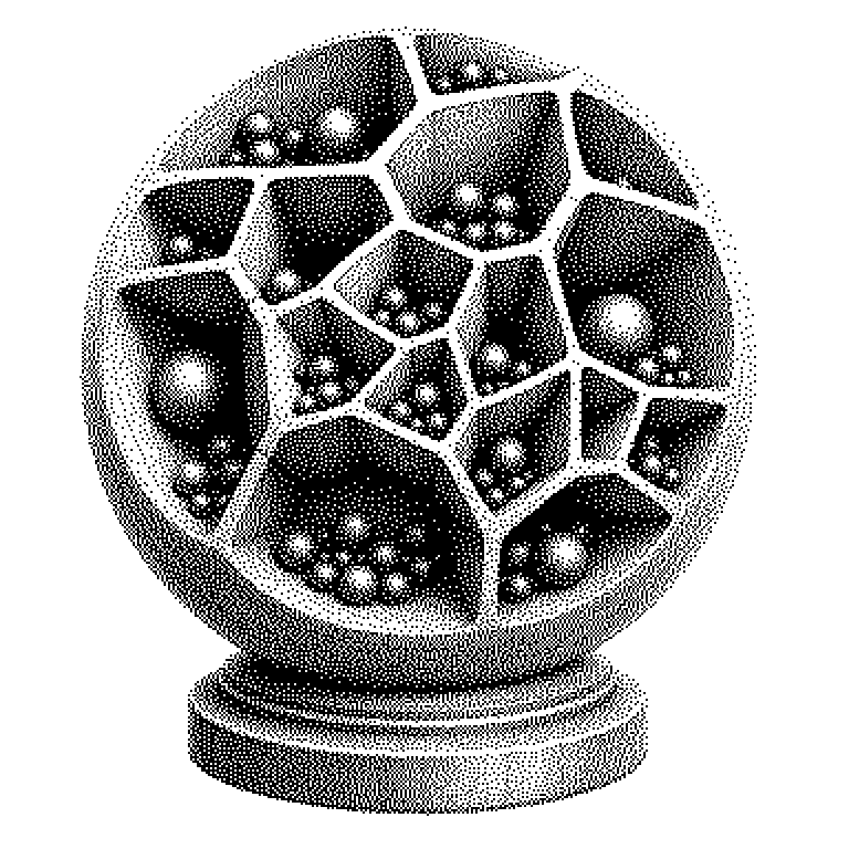 Schematische Darstellung eines SP-GiST-Baums: Oben ein Wurzelknoten steht für den gesamten Datenbereich. Er verzweigt in vier nicht überlappende Teilbereiche (Quadranten). Jeder Quadrant verzweigt weiter in eigene Unterknoten, die unterschiedlich groß sind — dichte Datenbereiche haben mehr Unterteilungen als leere. Unten an den Blattknoten hängen die eigentlichen Datensätze.